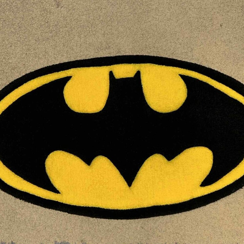 15"x27" Batman Logo Handmade Tufted Rug